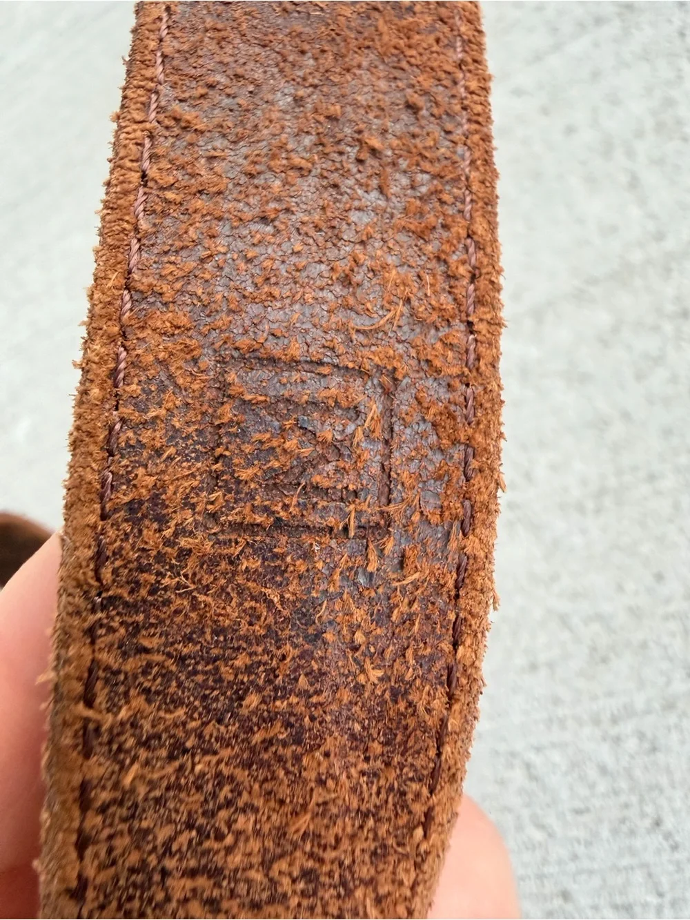 Fossil Brown Leather Belt Silver Western Concho Buckle Size M 37.5”